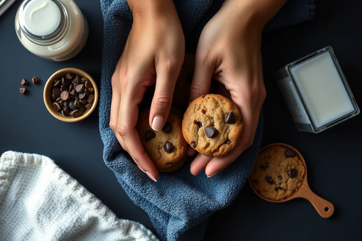 vegan chocolate chip cookies — Vegan Chocolate Chip Cookies (the finished result)